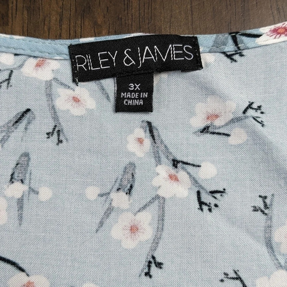 Long sleeve floral print blouse, 3XL - Picture 5 of 8